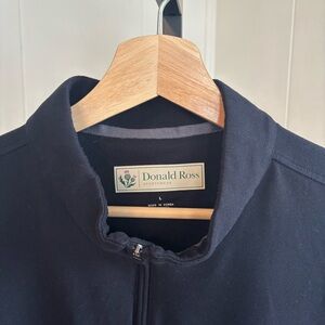 Donald Ross Black Soft 1/4 Zip Outdoor Pullover Golf Vest Men L Orchard Ridge CC
